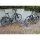 Fahrradständer für 4 Fahrräder höhenversetzt 140 x 75,5 cm Stahl feuerverzinkt grau 2x2 Bodenparker Reihenparker