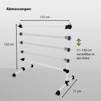 Ballettstange höhenverstellbar von 11-120 cm Ballett Stange für zuhause 125cm breit Pilates