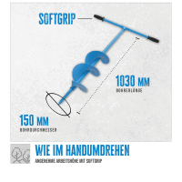 Güde Handerdbohrer GH 150 Erdbohrer Erdlochbohrer 94136