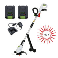 Akku Rasentrimmer 20 V 2,0 Ah mit 2 Akkus &...