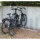 Fahrradständer für 6 Fahrräder höhenversetzt 210 x 75,5 cm Stahl feuerverzinkt grau 2x3 Bodenparker Reihenparker