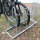 Fahrradständer für 6 Fahrräder höhenversetzt 210 x 75,5 cm Stahl feuerverzinkt grau 2x3 Bodenparker Reihenparker