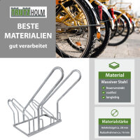 Fahrradständer für 4 Fahrräder 140x40x83 cm Stahl feuerverzinkt 2x2 höhenversetzt mit Anlehnbügel