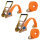 2x Spanngurt mit Ratsche Zurrgurt 6m 3000kg 3to 2-tlg. 35mm TÜV / GS orange
