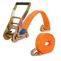 4x Spanngurt mit Ratsche Zurrgurt 6m 3000kg 3to 2-tlg. 35mm TÜV / GS orange