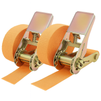 2x Spanngurt mit Ratsche 1-tlg 4m 800kg 25mm TÜV/GS...