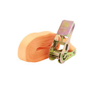 TRUTZHOLM 10x Spanngurt mit Ratsche 1-tlg 4m 800kg 25mm TÜV/GS orange wetterfest und robust