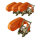 4x Profi Ratschen Spanngurt Spanngurte Zurrgurt 1-tlg 6m 2t 2to 2000kg TÜV/GS ORANGE