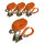 4x Profi Ratschen Spanngurt Spanngurte Zurrgurt 2-tlg 6m 2t 2to 2000kg TÜV/GS ORANGE