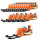 15x Spanngurt Ratschen Zurrgurt 5m 800kg 0,8t 0,8to ORANGE 2tlg