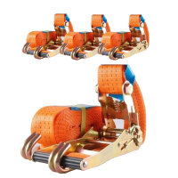 4x Profi Ratschen Spanngurt Spanngurte Zurrgurt 2-tlg 5m...