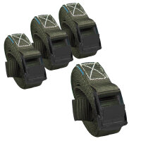 4x Profi Spanngurt Gurt Zurrgurt Klemmschloss Auto 1-tlg 2,5m 250 kg ANTHRAZIT