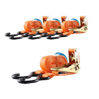 4x Spanngurt Ratschen Zurrgurt 5m 800kg 0,8t 0,8to ORANGE...