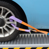 4x Spanngurte Autotransport Zurrgurt Radsicherung PKW KFZ...