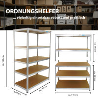 XXL Schwerlastregal 180x115x60 cm 875 kg Traglast Lagerregal Kellerregal