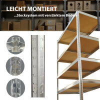 XXL Schwerlastregal 180x115x60 cm 875 kg Traglast Lagerregal Kellerregal