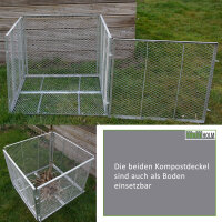 Deckel oder Boden für Komposter Metallkomposter 100 x100 cm aus Streckmetall Gartenkomposter