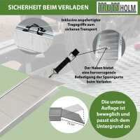 TRUTZHOLM 2x Auffahrrampe extralang 307 cm klappbar Traglast 900 kg Alu geriffelte Motorradrampe