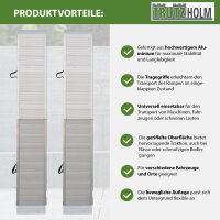 TRUTZHOLM 2x Auffahrrampe extralang 307 cm klappbar Traglast 900 kg Alu geriffelte Motorradrampe