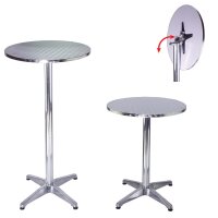 2x Stehtisch 2in1 Alu höhenverstellbar 70/115cm Ø60cm Bistrotisch Bartisch