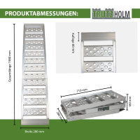 TRUTZHOLM 2x Auffahrrampe Alu 2-fach klappbar 198 cm Traglast 680 kg gerillt gelocht Verladerampe