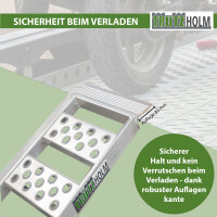 TRUTZHOLM 2x Auffahrrampe Alu 2-fach klappbar 198 cm Traglast 680 kg gerillt gelocht Verladerampe