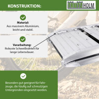 TRUTZHOLM 2x Auffahrrampe klappbar 180 cm Traglast 400 kg Alu grau geriffelt/ gelocht Verladerampe