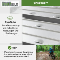 TRUTZHOLM 2x Auffahrrampe klappbar 180 cm Traglast 400 kg Alu grau geriffelt/ gelocht Verladerampe