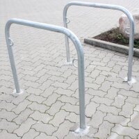 2 x Fahrradanlehnbügel 114 x 78 cm Stahl feuerverzinkt Ø 49mm Einbetonieren Fahrradständer Parker Typ U