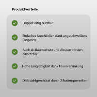 2 x Fahrradanlehnbügel 114 x 78 cm Stahl feuerverzinkt Ø 49mm Einbetonieren Fahrradständer Parker Typ U