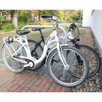 2 x Fahrradanlehnbügel 114 x 78 cm Stahl feuerverzinkt Ø 49mm Einbetonieren Fahrradständer Parker Typ U