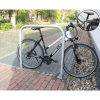 2 x Fahrradanlehnbügel 114 x 78 cm Stahl feuerverzinkt Ø 49mm Einbetonieren Fahrradständer Parker Typ U