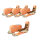4x Profi Ratschen Spanngurt Spanngurte Zurrgurt 2-tlg 6m 0,8t 0,8to 800kg TÜV/GS ORANGE AMAZON