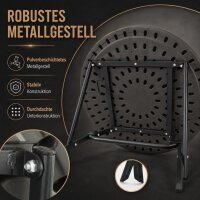 Balkontisch Bistrotisch Klapptisch Gartentisch grau Holzoptik 60 cm Ø  klappbar