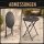 Balkontisch Bistrotisch Klapptisch Gartentisch grau Holzoptik 60 cm Ø  klappbar