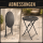 Balkontisch Bistrotisch Klapptisch Gartentisch grau Holzoptik 60 cm Ø  klappbar