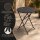 Balkontisch Bistrotisch Klapptisch Gartentisch grau Holzoptik 60 cm Ø  klappbar