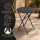 Balkontisch Bistrotisch Klapptisch Gartentisch grau Holzoptik 60 cm Ø  klappbar