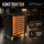 Holmwerk® Werkstattwagen leer 8 Schubladen 84 x 46 x 90 cm orange-schwarz mit Seitentür