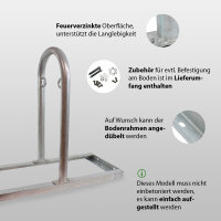 2 x Fahrradanlehnbügel  90 x 84 cm Stahl feuerverzinkt Ø 49 mm grau freistehend Fahrradständer Parker Typ U