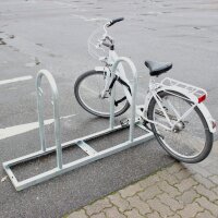 2 x Fahrradanlehnbügel  90 x 84 cm Stahl feuerverzinkt Ø 49 mm grau freistehend Fahrradständer Parker Typ U