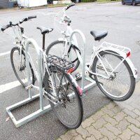 2 x Fahrradanlehnbügel  90 x 84 cm Stahl feuerverzinkt Ø 49 mm grau freistehend Fahrradständer Parker Typ U