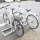 2 x Fahrradanlehnbügel  90 x 84 cm Stahl feuerverzinkt Ø 49 mm grau freistehend Fahrradständer Parker Typ U