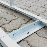 5 x Fahrradanlehnbügel  90 x 84 cm Stahl feuerverzinkt Ø 49 mm grau freistehend Fahrradständer Parker Typ U