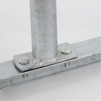 5 x Fahrradanlehnbügel  90 x 84 cm Stahl feuerverzinkt Ø 49 mm grau freistehend Fahrradständer Parker Typ U