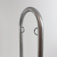 5 x Fahrradanlehnbügel  90 x 84 cm Stahl feuerverzinkt Ø 49 mm grau freistehend Fahrradständer Parker Typ U