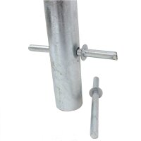 2 x Fahrradanlehnbügel 115 x 99 cm Stahl feuerverzinkt Ø 49 mm Einbetonieren Fahrradständer Parker Typ U