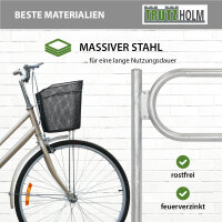 2x Fahrradanlehnbügel 115 x 124 cm Stahl feuerverzinkt Ø 60 mm Einbetonieren Fahrradständer Typ O
