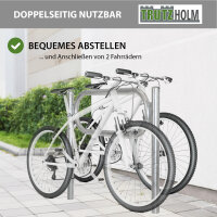 2x Fahrradanlehnbügel 115 x 124 cm Stahl feuerverzinkt Ø 60 mm Einbetonieren Fahrradständer Typ O
