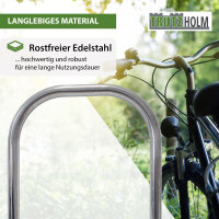 2x Fahrradanlehnbügel 116x74 cm Edelstahl Ø 60 mm zum Einbetonieren Fahrradständer Parker Typ U